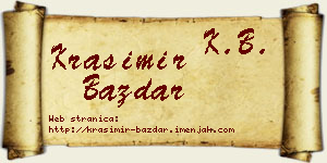 Krasimir Baždar vizit kartica